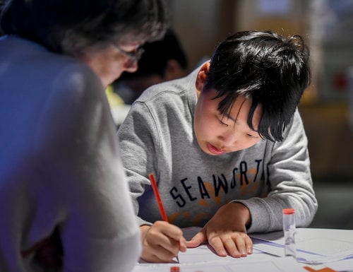 "Writing and working with the Story Factory has given me an inspiration and interest in writing more stories , and working with more people." Braydon, aged 11