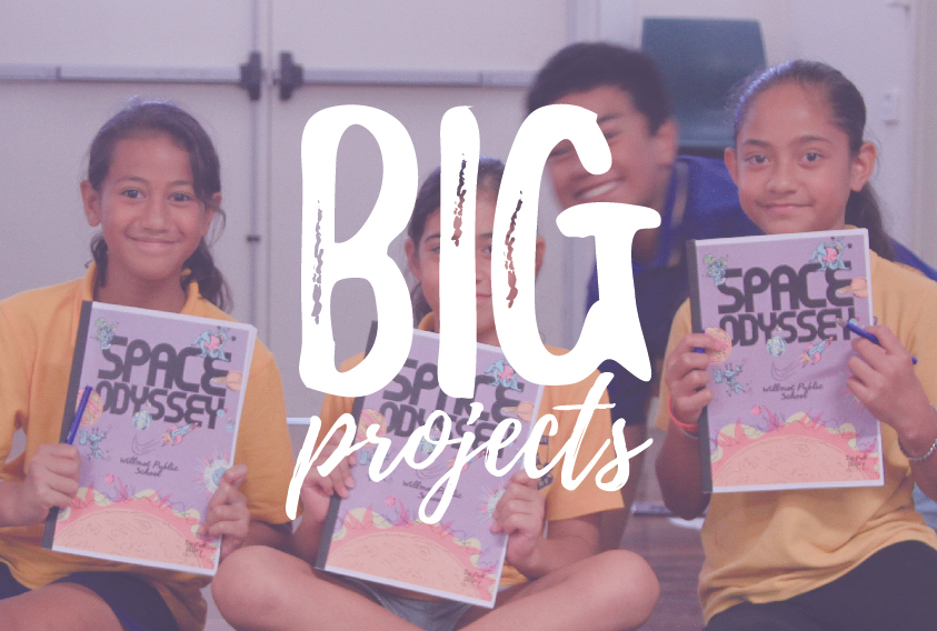 Special programs run across multiple schools with an exciting public outcome, from a book to a light installation Sometimes an idea is just too big, too crazy, too creative to be confined to one group of young people. That’s when our BIG Project programs come into play. Whether it’s collecting the everyday experiences of hundreds of students across NSW, introducing contemporary art and creative process to students across Western Sydney, or crafting a new script for live performance that includes the ideas and writing of dozens of students. These programs often involve partnerships by leading creative institutes such as the Museum of Contemporary Art, Belvoir Theatre Company, and the Australian Centre of Photography. If you’re looking for a truly creative way to challenge your students, and to introduce them to a world of creativity outside the classroom, get in touch today and find out which BIG Projects we have in the works. Enquire Now