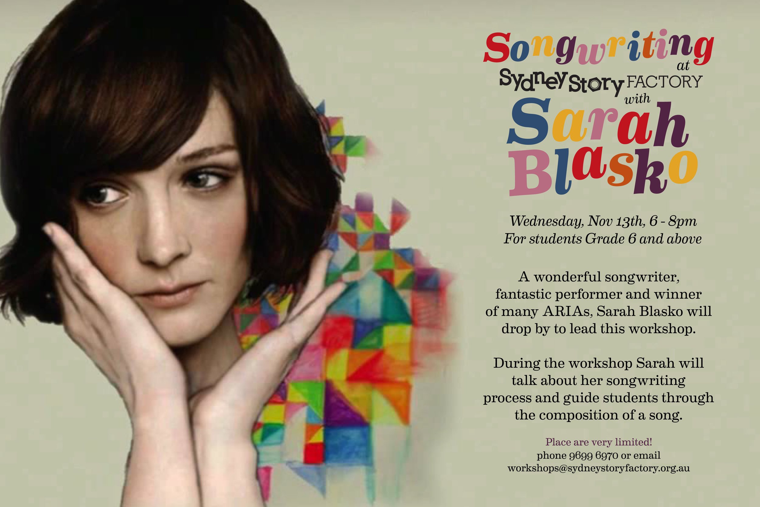 Songwriting with Sarah Blasko